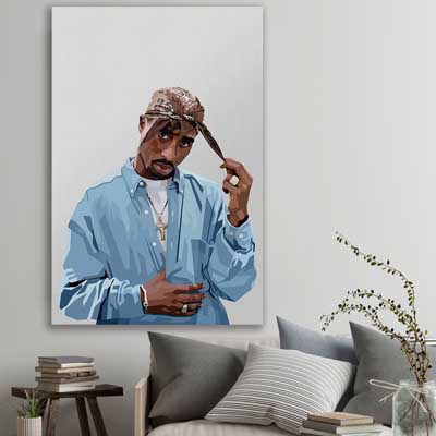 Tupac - part of our celebrities, rapper and hip hop prints wall art collection