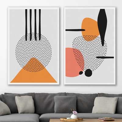 Formations Pair - part of our high quality canvas abstract wall art collection