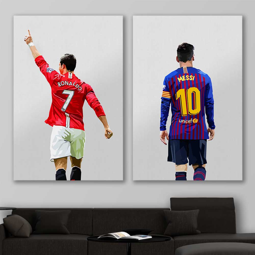 Ronaldo X Messi Wall Art Framed Prints & Canvas