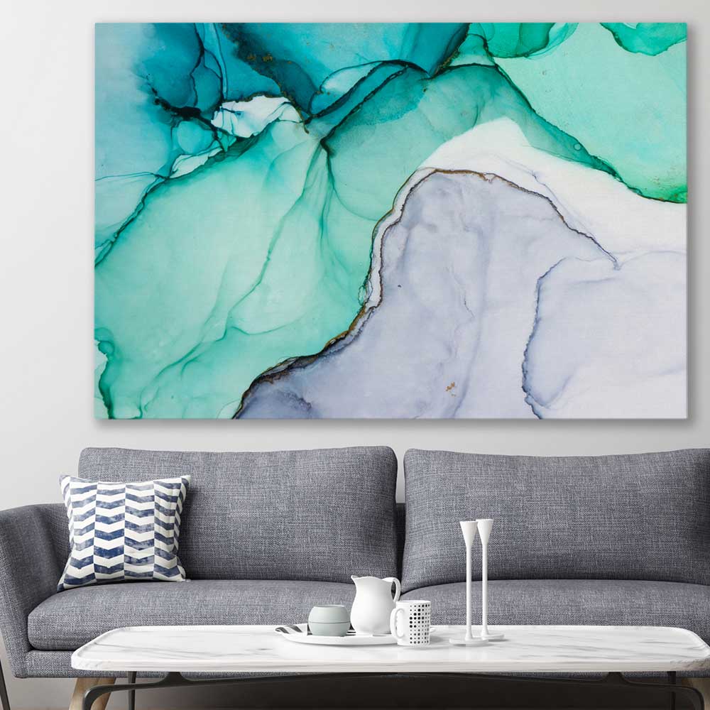 Printivart Wall Art - Aqua Blue Design